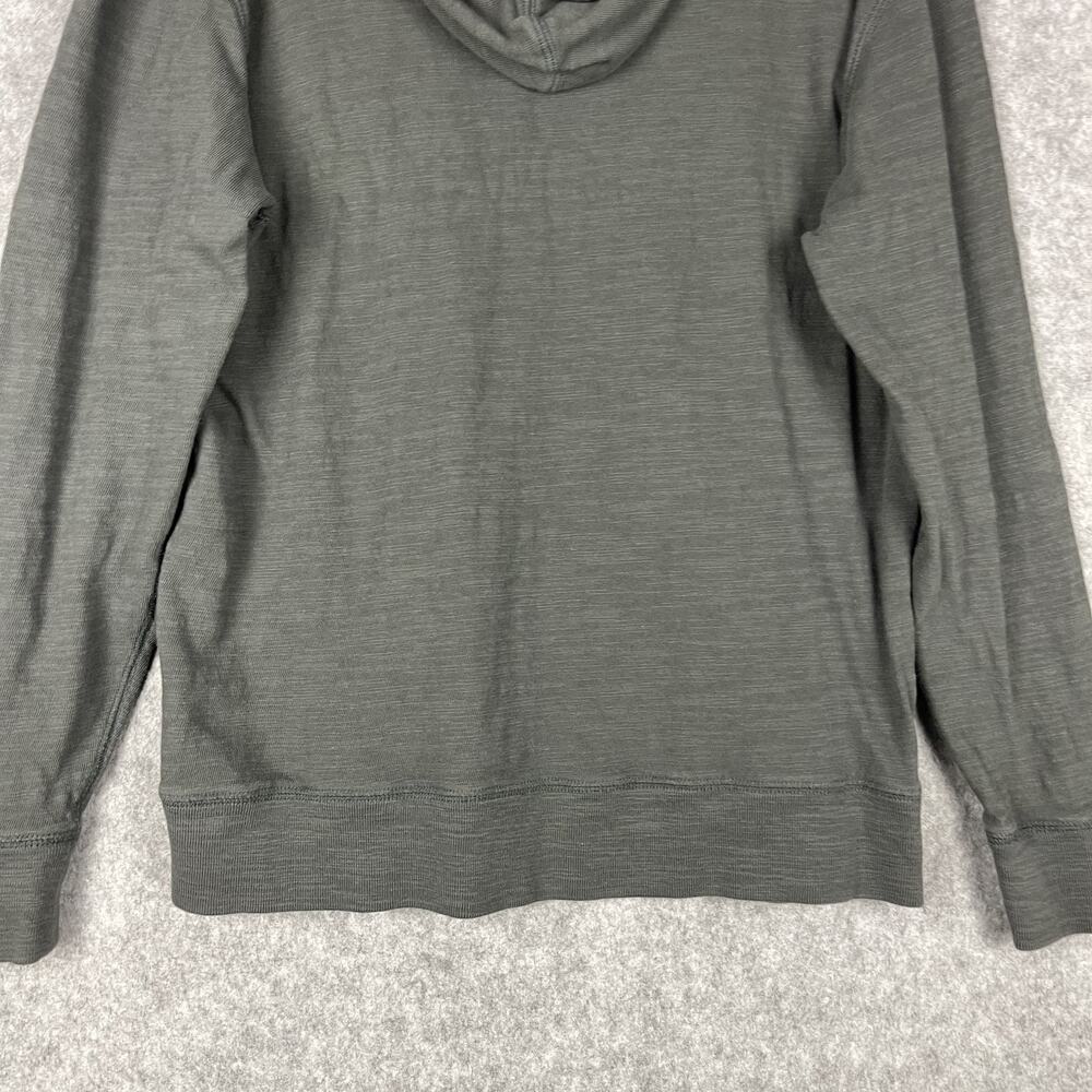 Faherty Sunwashed Slub Hoodie Mens Large Gray Organic Cotton Lightweight Eco - Picture 12 of 14